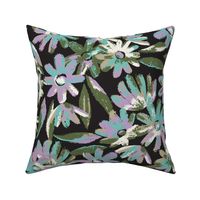 Avalon Painted Floral - Black Large