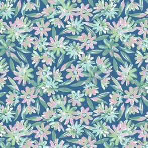 Avalon Painted Floral - Blue Small