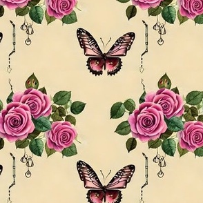 Vintage Butterflies and Florals