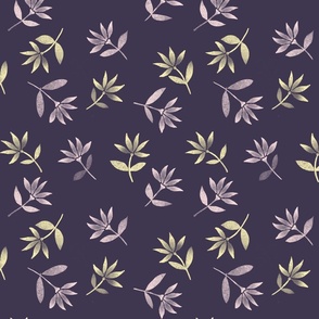 Dainty floral scattered pattern on navy