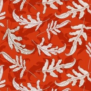 leaves orange-red-white