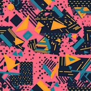 80s Abstract in Pink