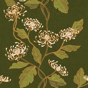 Chrysanthemum Nouveau {Forest} jumbo (scaled texture)