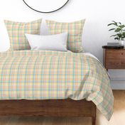 Yellow Orange Teal _Gingham Plaid SM_AMALFI