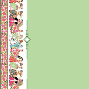 BORDER PRINT - PARTY GIRLS COLLECTION (MINT)