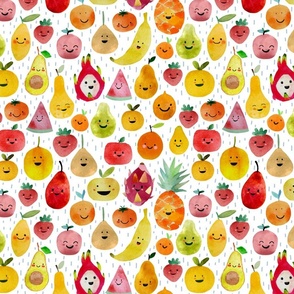Happy food - Happy fruits white M