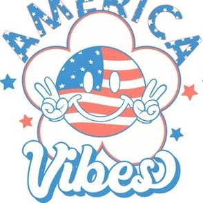 american vibes flower smiley