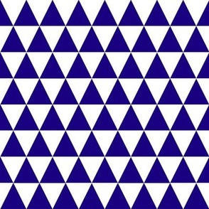 mini triangles  - blue n white