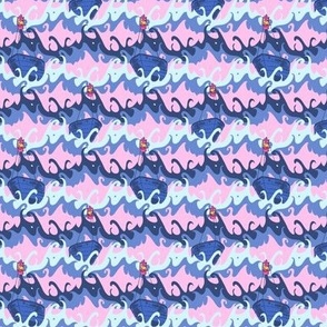 Ship Ahoy! (Pink & Blue 3x3) from the Salty Sea collection by Betty Louise Studio