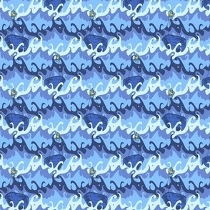 Ship Ahoy! (Blue 3x3) from the Salty Sea collection by Betty Louise Studio