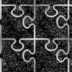 Black & Silver Glitter Puzzle