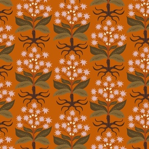 Thistle Bush Floral | Harvest Orange