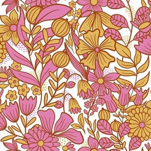 Susan spring floral yellow and pink small