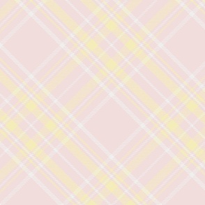 Piglet and Butter Tartan / East Fork DC / Nursery Checker / Pink, Yellow, Off-White / medium scale / see collections 