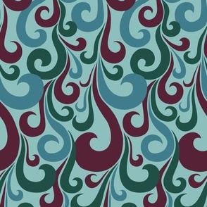 Rich and Exotic Bohemian Simplified Vertical Swirls