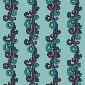 Rich and Exotic Bohemian Linear Vertical Swirls												