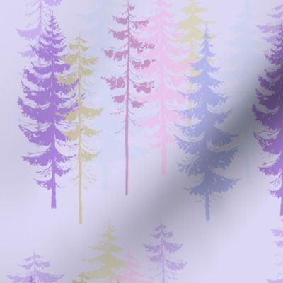 Pastel Purple Pines