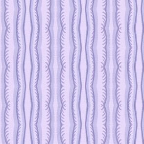 Lavender and Lilac Vertical Feather Stripe