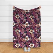 Vista Painted Floral - Navy Large