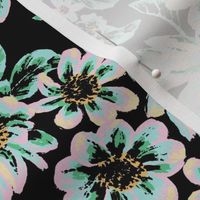 Sabre Painted Floral - Black Small
