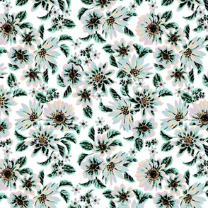 Sabre Painted Floral - White Small