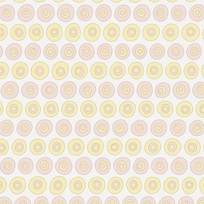 East Fork Circles - Pink and Yellow Circles on a Light Background
