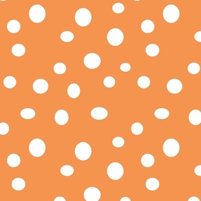 White Dots on an Orange Background - jumbo scale