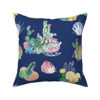 Cactus Garden on Blue