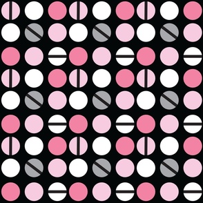 screw it - grey, black, pinks & white - small