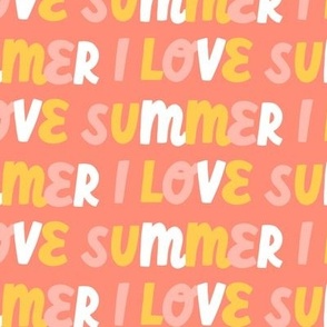 I love summer colourful letters on coral