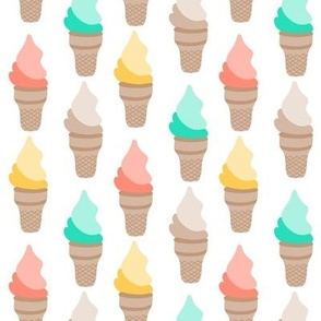 Summer cute colourful ice creams 