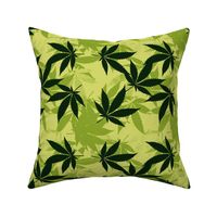 Funky Grunge Cannabis Leaf Art
