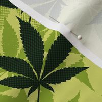 Funky Grunge Cannabis Leaf Art