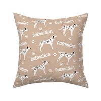 Dalmatians dogs on beige brown background 