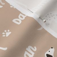 Dalmatians dogs on beige brown background 