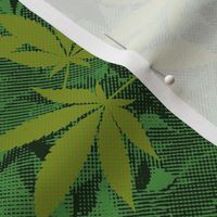 Zine-Style Cannabis Leaf Pattern