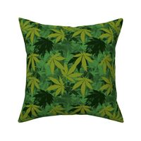 Zine-Style Cannabis Leaf Pattern