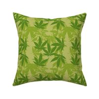 Retro Grunge Cannabis Pattern