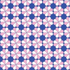 Blue, Pink and White Summer Geometric