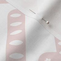 blush / light pink geometric pattern on white - large scale