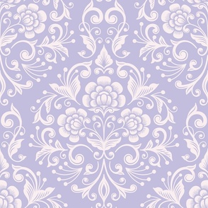 2742 F Large - floral ball  / damask