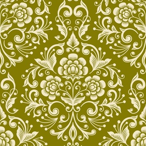 2742 H Large - floral ball  / damask