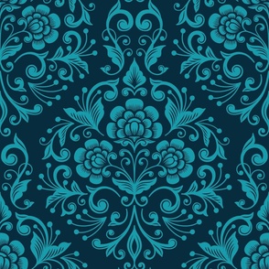 2742 K Large - floral ball  / damask