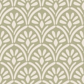 Art Deco Floral green