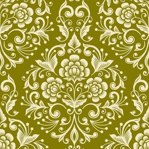 2742 H Medium - floral ball  / damask