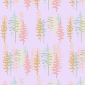 Lavendar Pastel Pines
