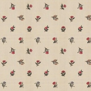 floral scatter pattern, French