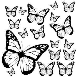 Black & White Butterflies!  - © PinkSodaPop 