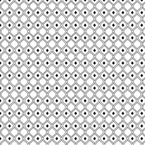 small black and white ondulations - FABRIC