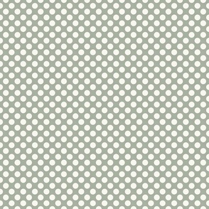 Minimalist Shapes - Polka Dots on Sage Green / Medium